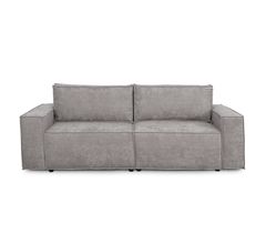Прямой диван "Тулон 2" (вариант 1) тик-так серый в гостиную